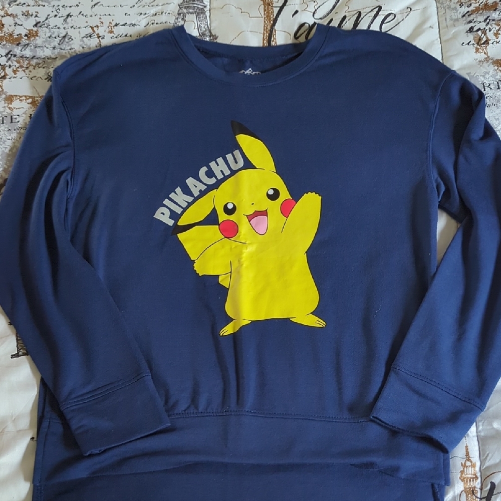 Pokemon Navy Blue Pikachu Graphic Sweatshirt